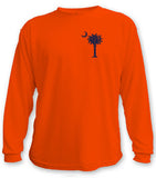 Classic Palm & Moon, Long Sleeve Shirt (orange)