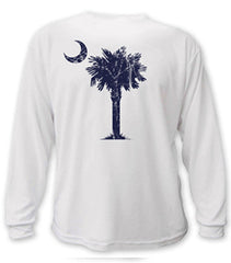 Classic Palm & Moon, Long Sleeve Shirt (white)