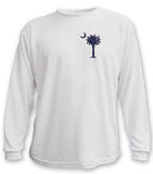 Classic Palm & Moon, Long Sleeve Shirt (white)